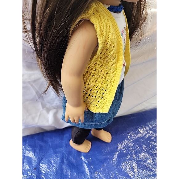 American Girl 18" Doll GRACE THOMAS Brunette Freckles Julie Albright Outfit /Box - Picture 6 of 8